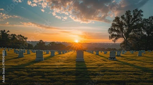  with rows of white headstones standing as silent sentinels to the bravery of those laid to rest.