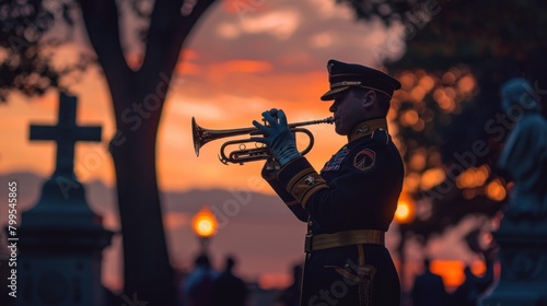 a bugler performing 