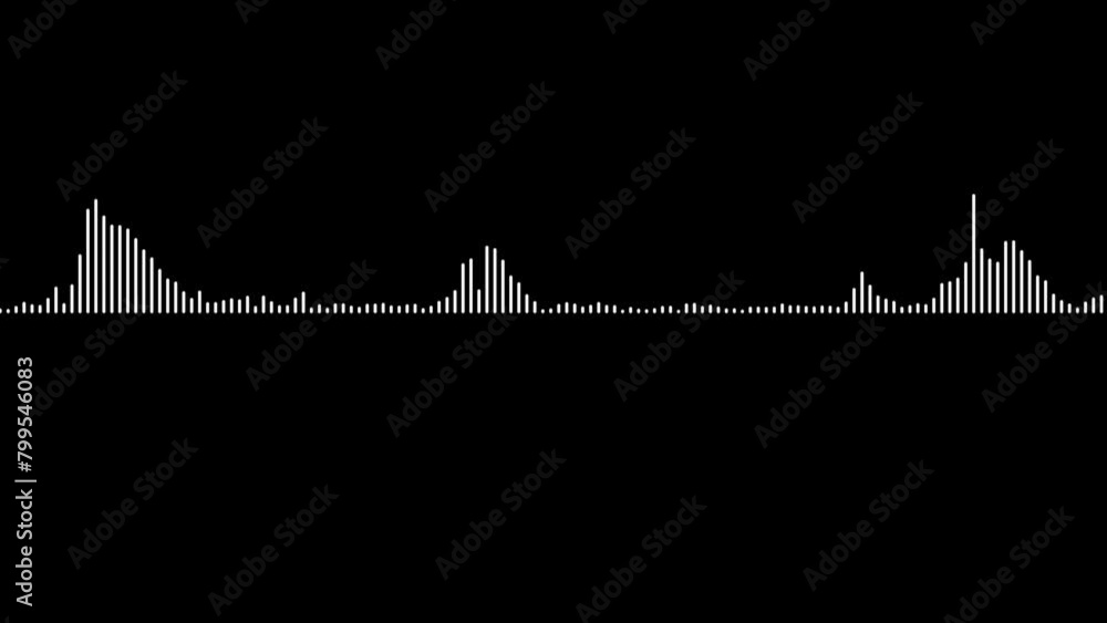 Animated Sound Wave Spectrum Black Background Pastel Color Digital