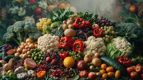  fruit and vegetable background
