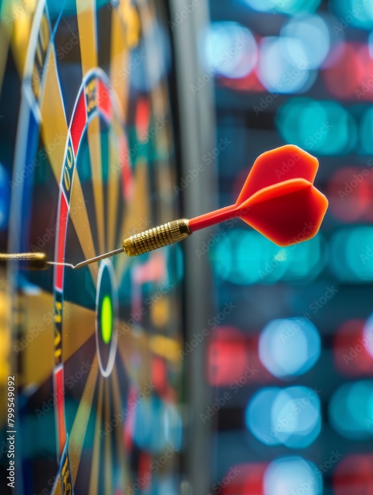 the dart is stuck on the target with stock market background, make a plan to reach your goals and success in terms of financial freedom and doing business the dart is stuck on the target with stock market background, make a plan to reach your goals and success in terms of financial freedom and doing business