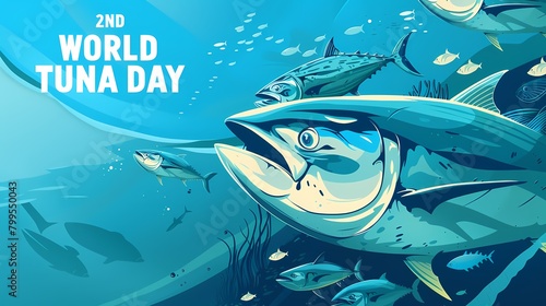 world tuna day poster. made full color to meet poster needs when celebrating events