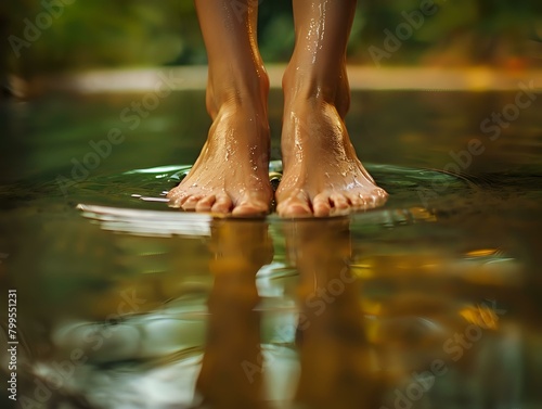 Tranquility: Dangling Feet Over Calm Water