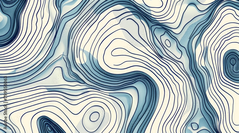 A blue and white drawing of a wave with a lot of detail A blue and white drawing of a wave with a lot of detail