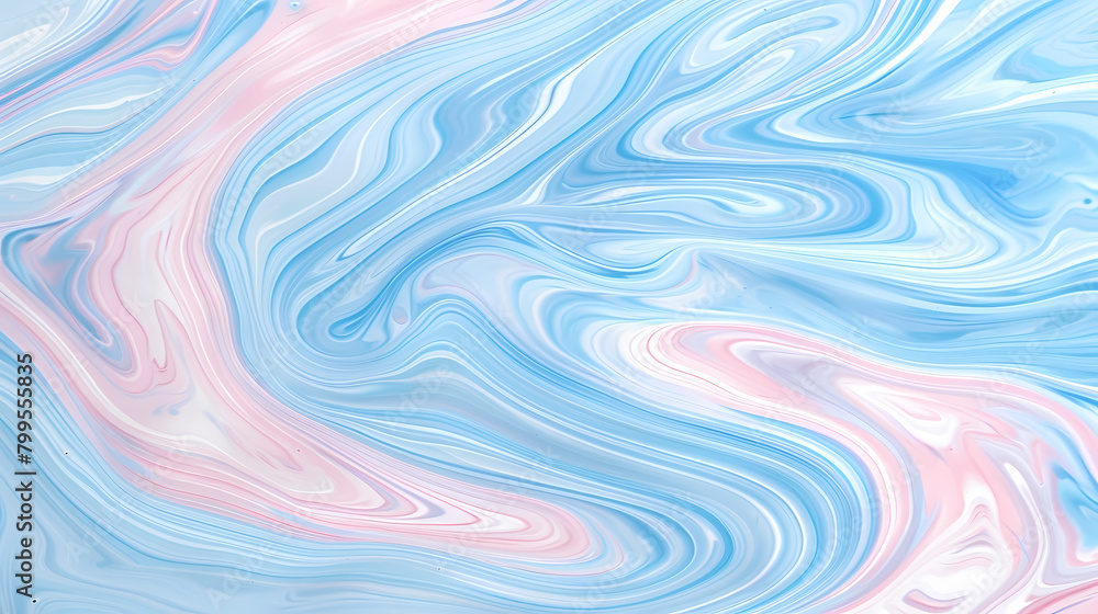 Swirling Blue Pastel Marble Patterns