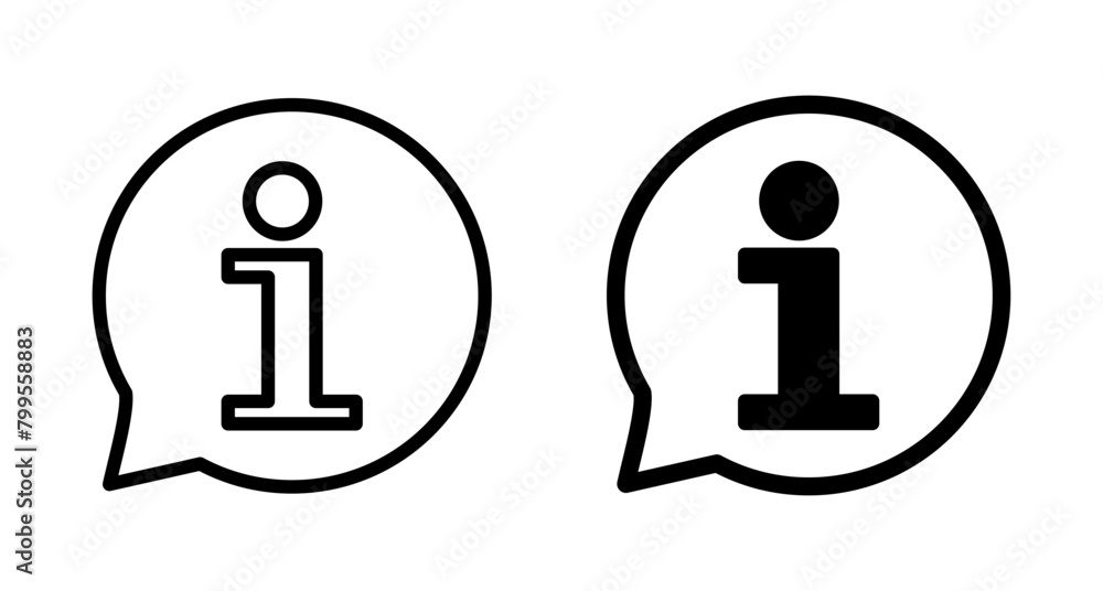 Information icon vector isolated on white background. Info sign. About us Information icon vector isolated on white background. Info sign. About us