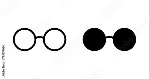 Glasses icon vector isolated on white background. Stylish Eyeglasses. Glasses vector. Optical concept