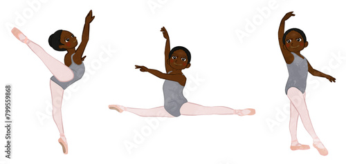 Girl giving basic ballet lessons  02 set