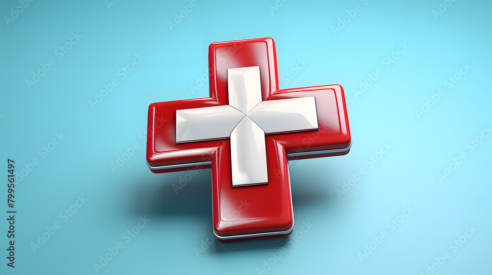 Obraz premium Hospital medic icon 3d