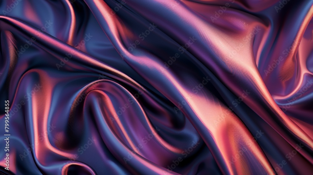 Fototapeta premium Metallic Majesty: A Purple Fabric Gleaming with a Brilliant Metallic Sheen, Inspiring Glamour