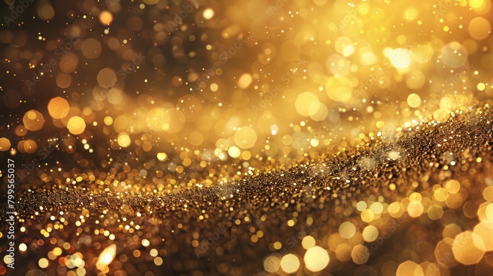 Gilded Noir: A Glittering Gold and Black Background, Illuminated by a Myriad of Sparkles