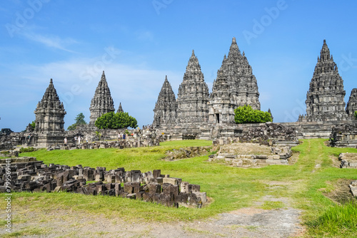 Indonesia, Yogyakarta, April 14, 2024: Prambanan temple Hindu, UNESCO world heritage