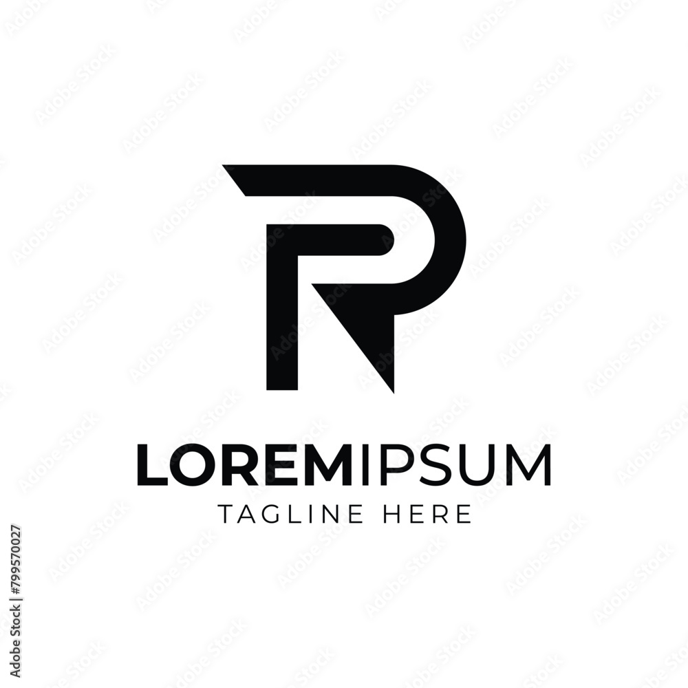 letter pr simple geometric line symbol logo vector letter pr simple geometric line symbol logo vector