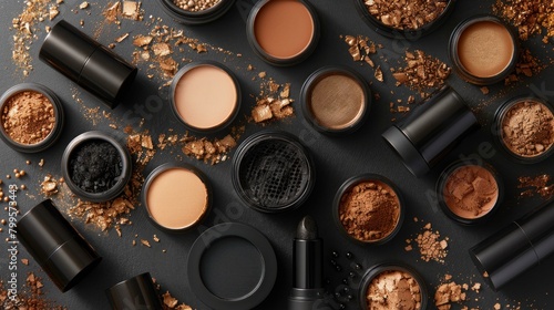 Immerse yourself in the world of makeup with our mockup images, showcasing the artistry and craftsmanship behind each product. photo