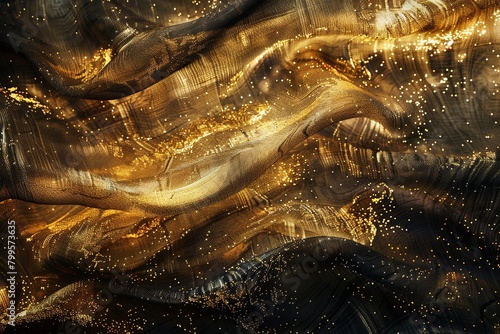 Abstract, background, muslin, textile, elegant, dark, gold, christmas, brush strokes, metallic, accents, texture,