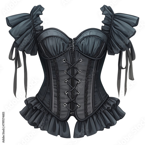 Corset, PNG isolated white object
