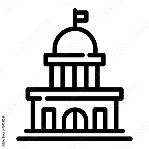 parlement outline icon photo