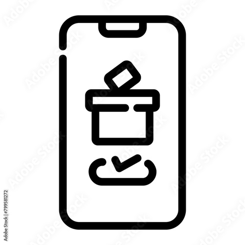 online voting outline icon