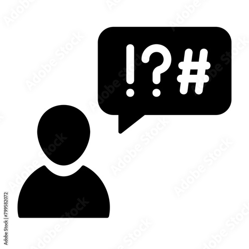 swear glyph icon