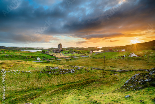 Sunset over Rodel on the Isle of Harris
