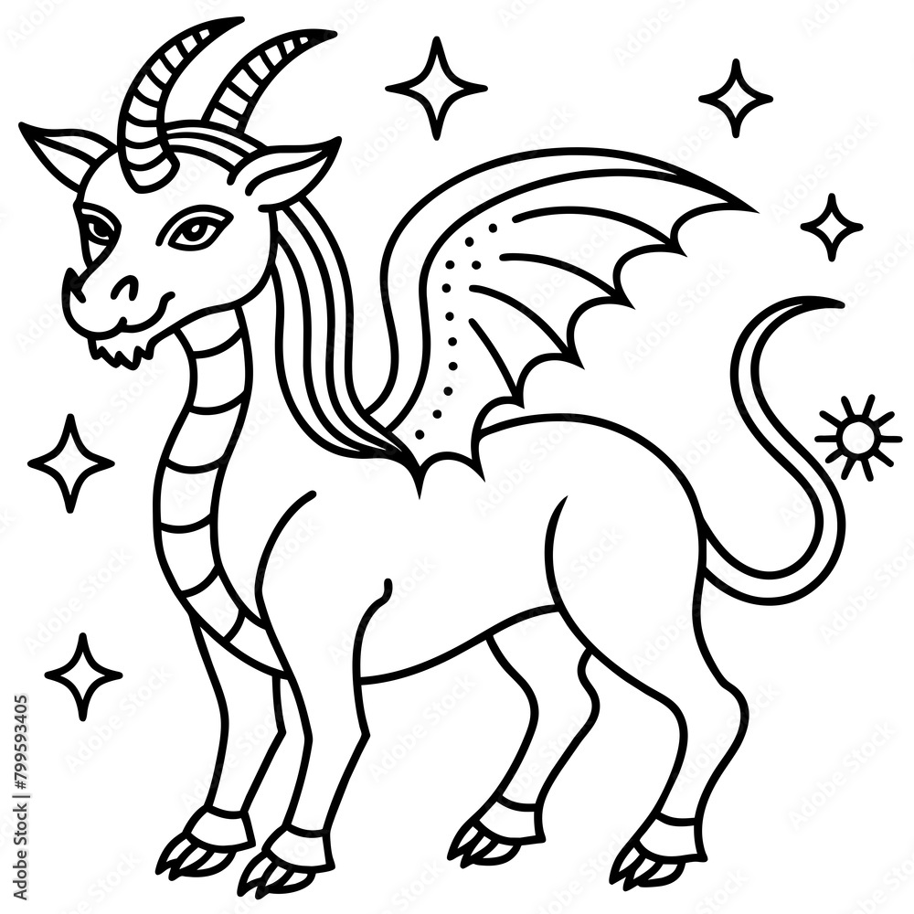 Fototapeta premium New Mythical modern creatures compilation - Vector - Vector art - Vector illustration - Vector design - Latest Vector - Ultimate Vector - Premium Vector - Vector pro - Premium illustration