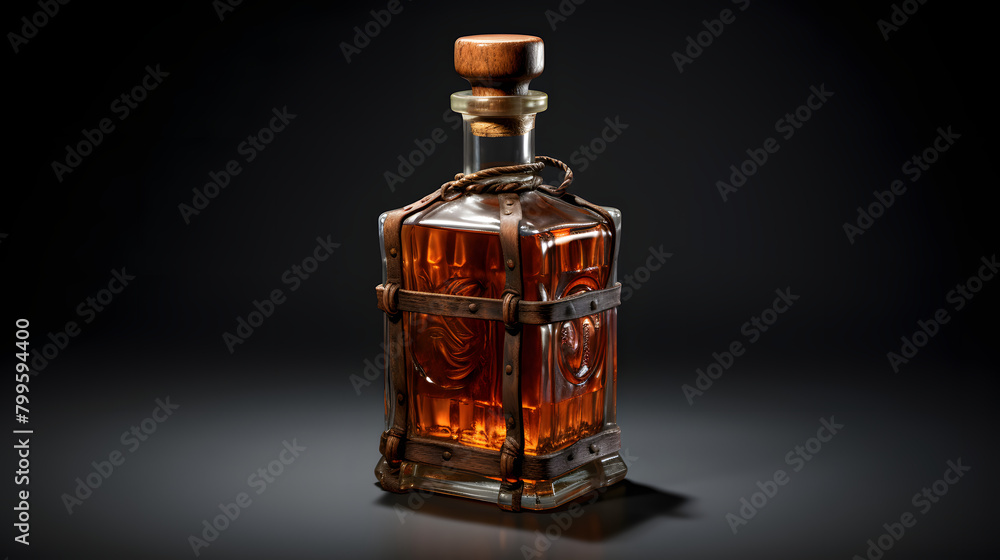 Rum Bottle Pirate icon 3d Rum Bottle Pirate icon 3d