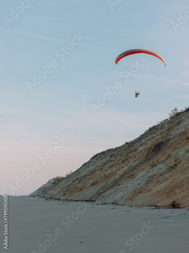 Paraglider over White Crest Beach