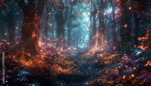 Capture a magical forest scene with a wide-angle lens