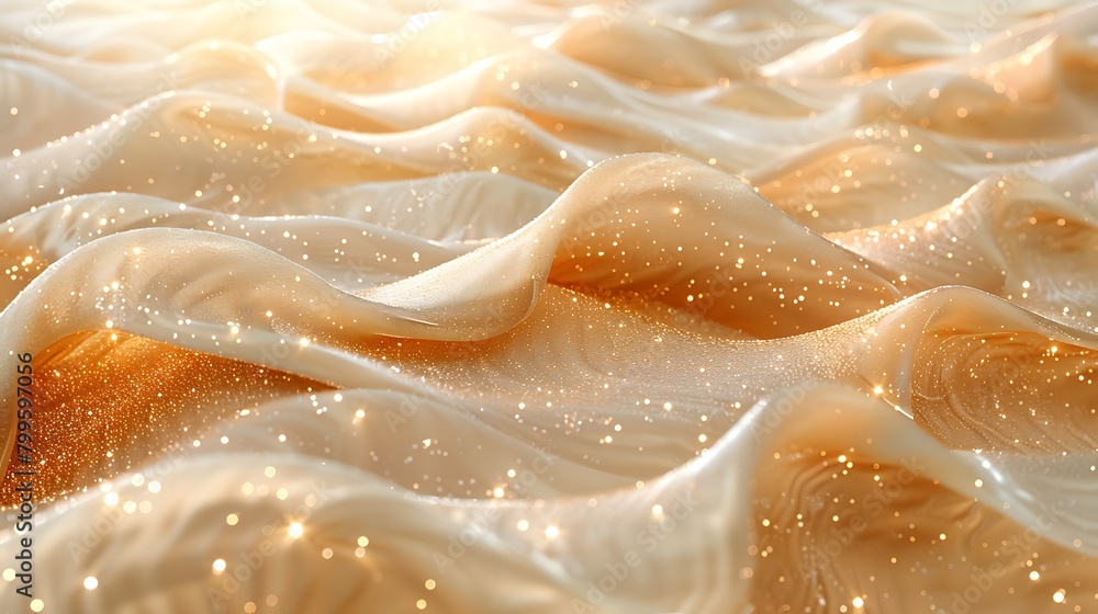 An artistic rendition of desert dunes using layers of beige and soft brown in diagonal patterns to replicate the undulating sandy landscape, accented with the fine texture of sand grains An artistic rendition of desert dunes using layers of beige and soft brown in diagonal patterns to replicate the undulating sandy landscape, accented with the fine texture of sand grains