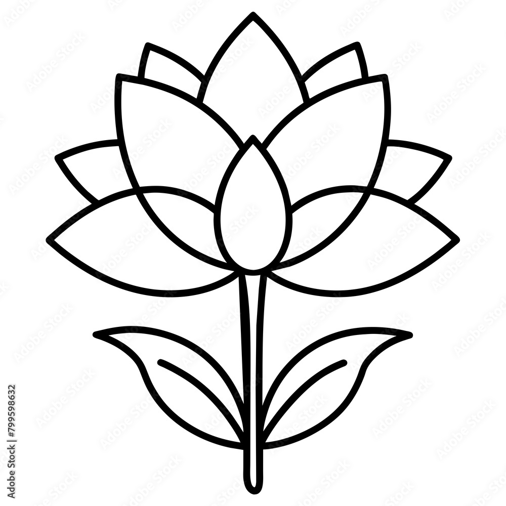 Obraz premium black and white flower vector