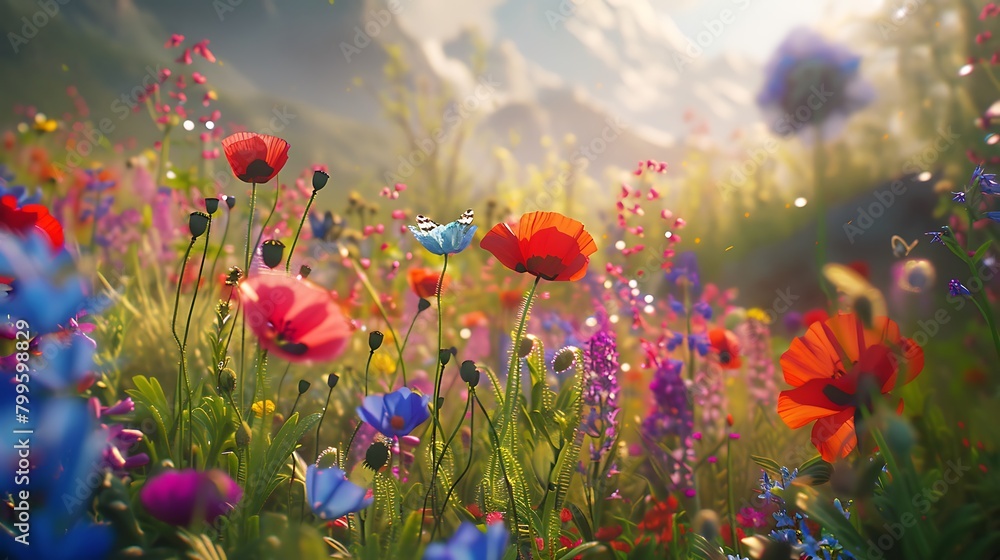 Obraz premium poppies in a field