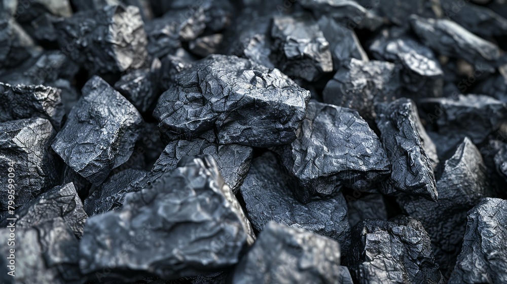 Close up of rough coal pieces with intricate textures Close up of rough coal pieces with intricate textures