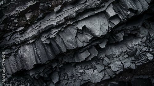Layers of charcoal hued rock textures nature s rugged artistry photo