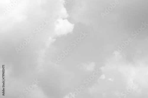 White fluffy cloudy sky background.