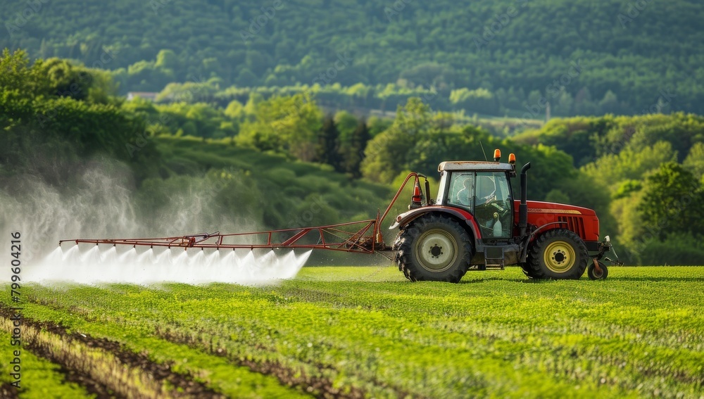Fototapeta premium Tractor on the Field