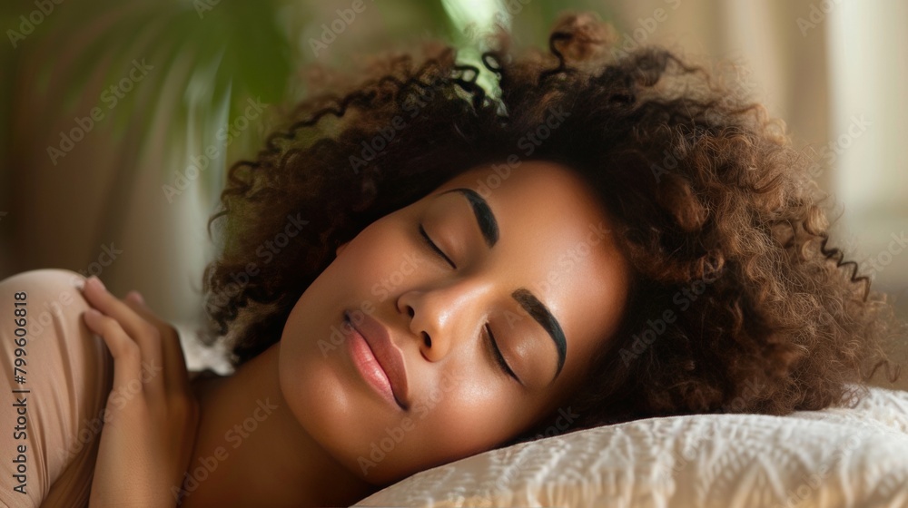Serene Sleep of a Young Woman at Home Serene Sleep of a Young Woman at Home