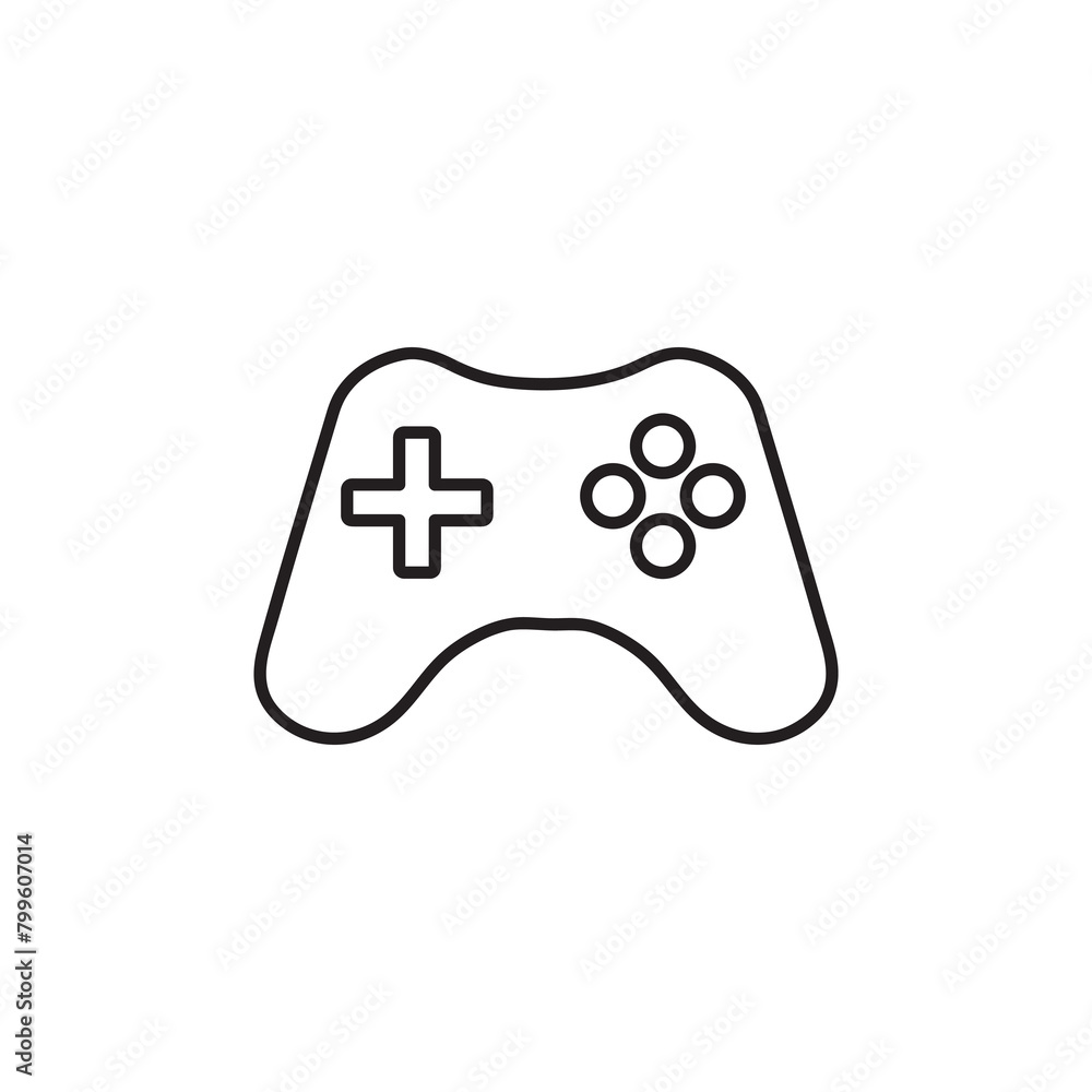 Game Icon, Joystick Icon vector flat liner illustration for web and app..eps Game Icon, Joystick Icon vector flat liner illustration for web and app..eps