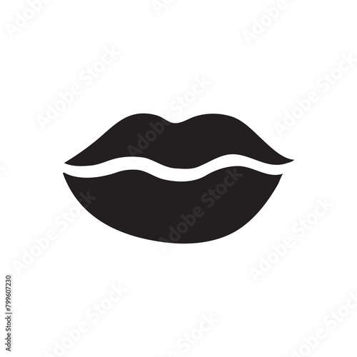 lip icon. vector flat trendy style simple illustration for web and app..eps