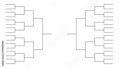 Sport tournament bracket template on white background