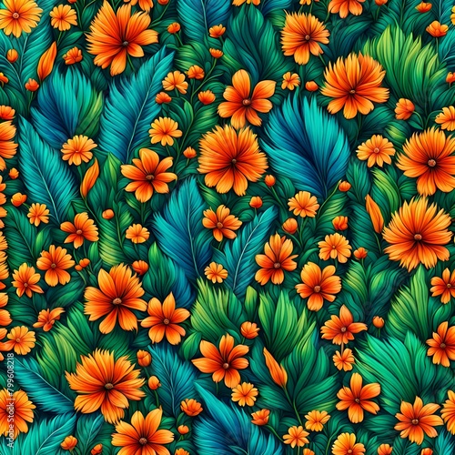 Tropical Paradise Seamless Pattern