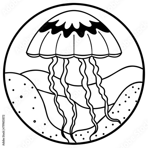 jellyfish world in sea design illustration of a jellyfish Latest and Premium Vector Design and illustration