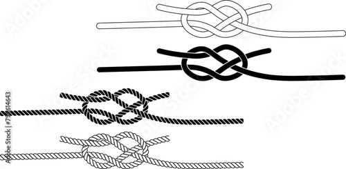 Single carrick bend rope Knot icon