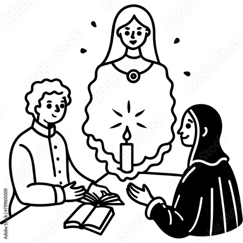 Victorian séance spirit design Latest and Premium Vector Design and illustration