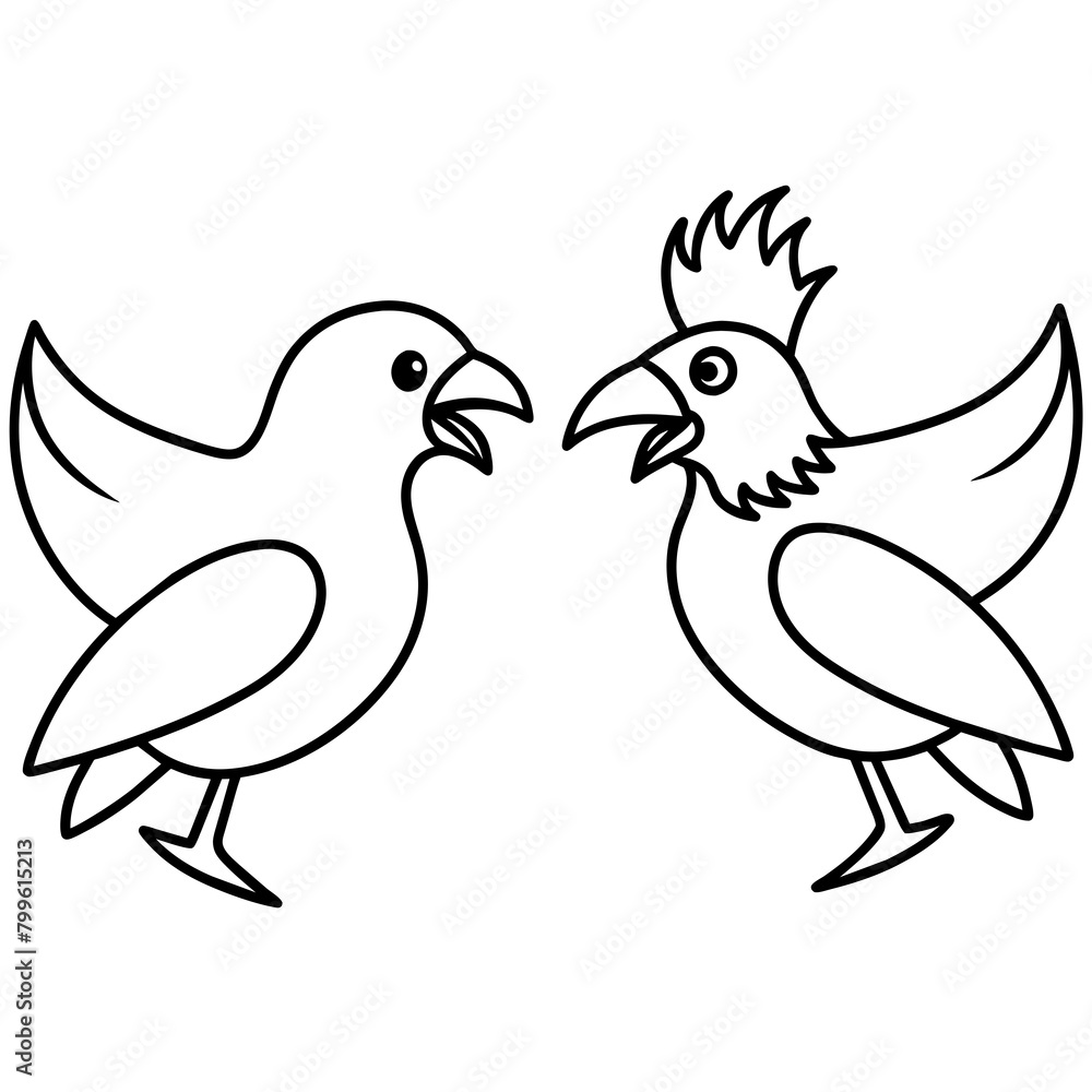 Fototapeta premium whimsical showdown bird design Latest and Premium Vector Design and illustration