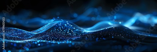 seamless moving wave motion graphic loop mkv file, in the style of light painting, light black and blue, vray tracing, selective focus background aspect ratio  3:1 photo