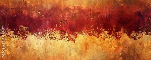 Acient painting of red and yellow colors photo