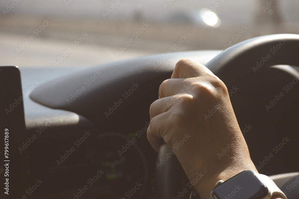 female driver hand hold steering wheel drive vehicle car rode trip travel female driver hand hold steering wheel drive vehicle car rode trip travel