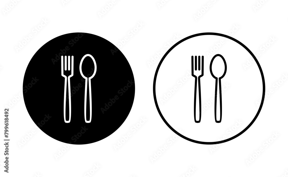 spoon and fork icon set. spoon, fork and knife icon vector. restaurant icon spoon and fork icon set. spoon, fork and knife icon vector. restaurant icon