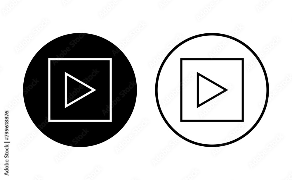 Play Icon set. Play button vector icon Play Icon set. Play button vector icon