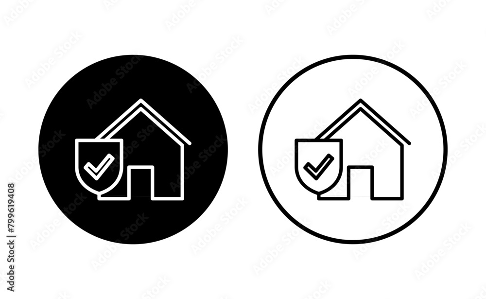 House insurance icon set. house protection icon. House insurance icon set. house protection icon.